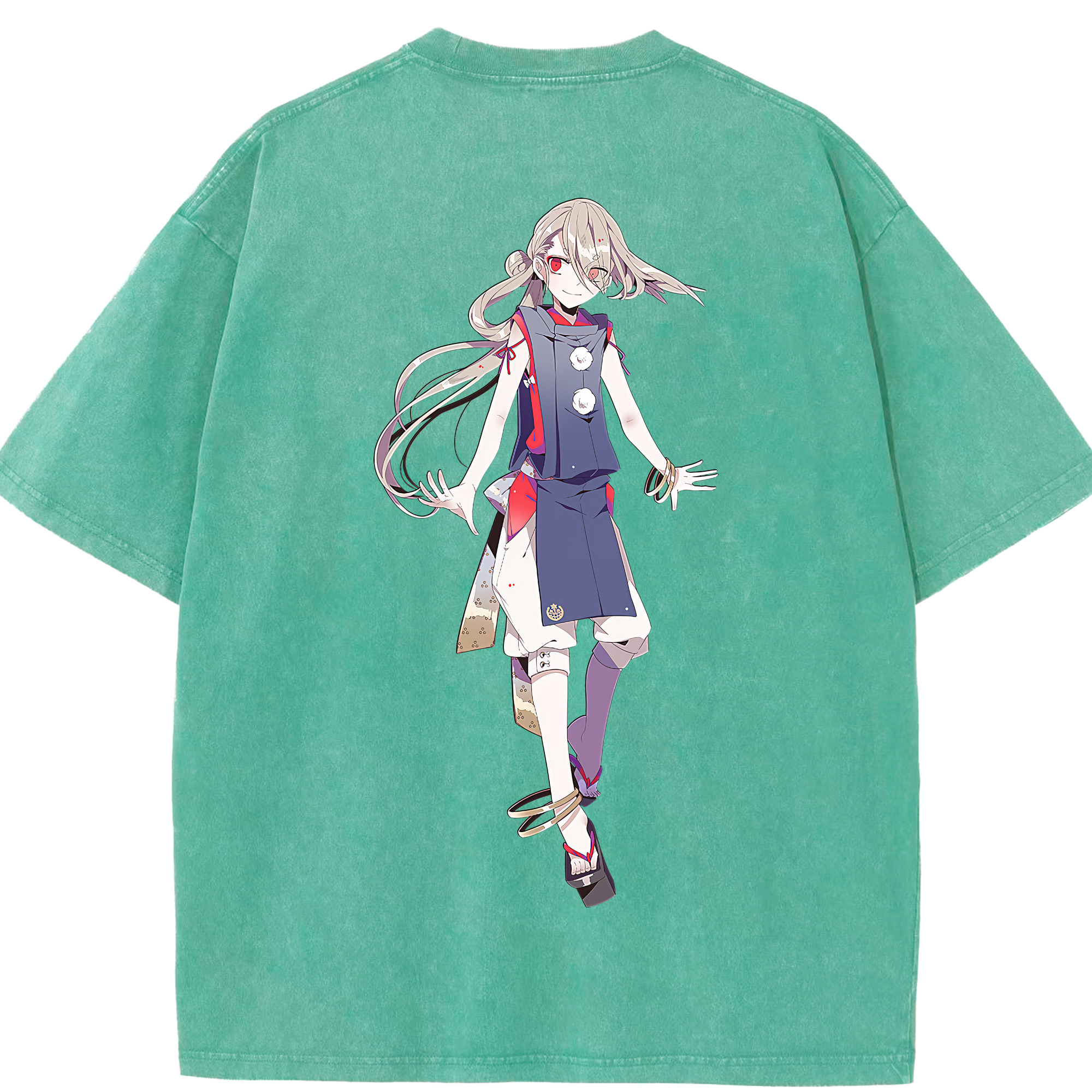 （画像用） 刀剣乱舞 Touken Ranbu 綿100% ヴィンテージ風 半袖Tシャツ（背面プリント）
